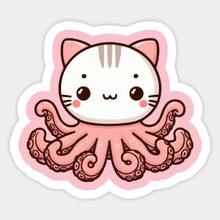 cute octopuss cat Sticker